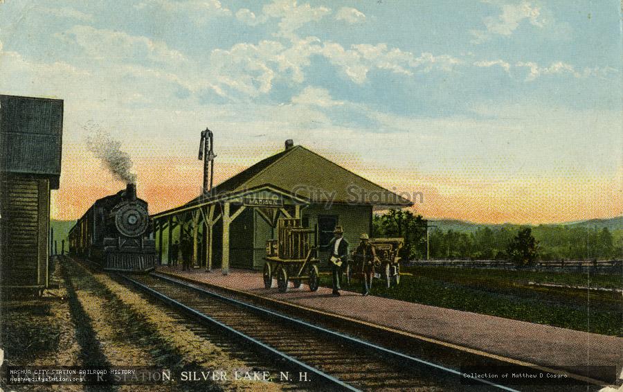Postcard: Madison Railroad Station, Silver Lake, New Hampshire